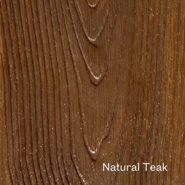 Close-up of wood grain texture on Deckotech Terra Decking in Honey Oak color, showcasing rich natural tones and embossed finish